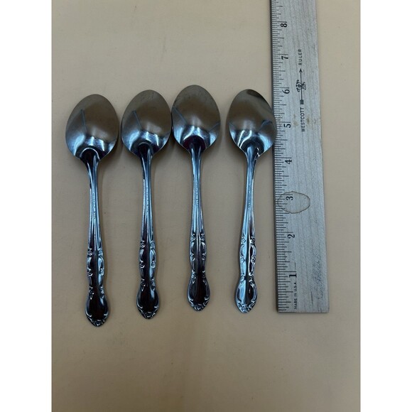 Utica USA Stainless Silverware 4 Tablespoon Flatware Replacement Woodbine Floral - Picture 3 of 4